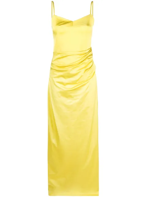 GAUGE81 Vona draped dress Yellow 323219
