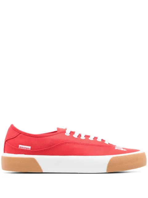 Palm Angels logo-print lace-up sneakers Red PMIN001S23FAB0012501