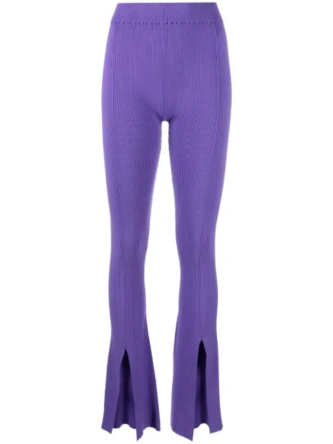 REMAIN front slit knit trousers Purple RM2087