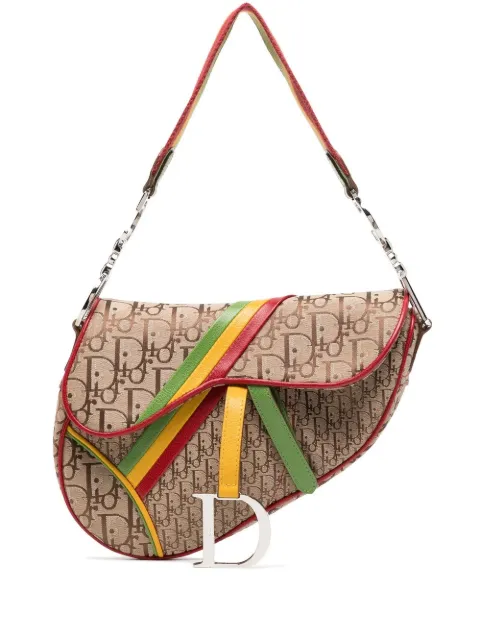 Christian Dior Pre-Owned 2004 pre-owned Rasta Line Saddle bag Brown 01RU0064