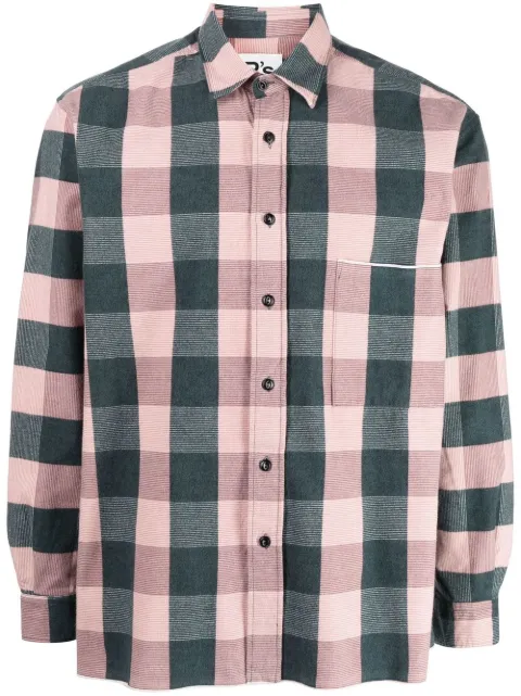 PRESIDENT'S check-print cotton shirt Pink A22PPU423T6230021AC7