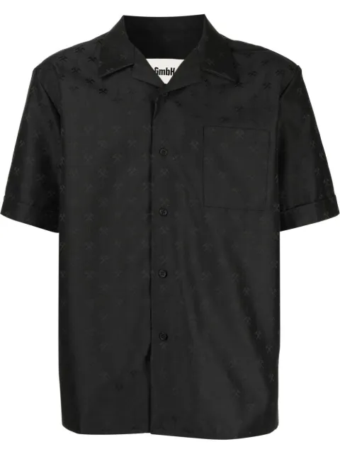 GmbH all-over logo print shirt Black AW22LUKAAW22