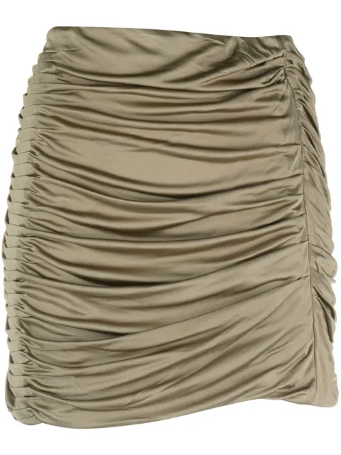 GAUGE81 ruched jersey miniskirt Green 323310