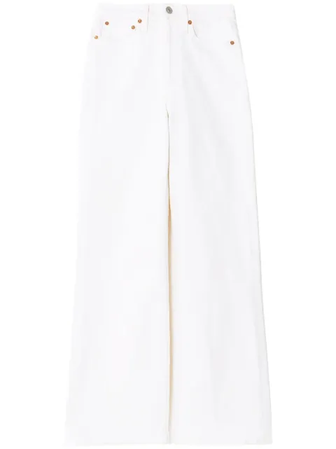RE/DONE high-waist wide-leg jeans White 19303WUHRSWL