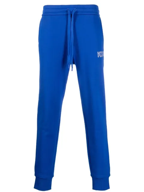 Michael Kors logo-embroidered tapered track pants Blue CS250QK95D