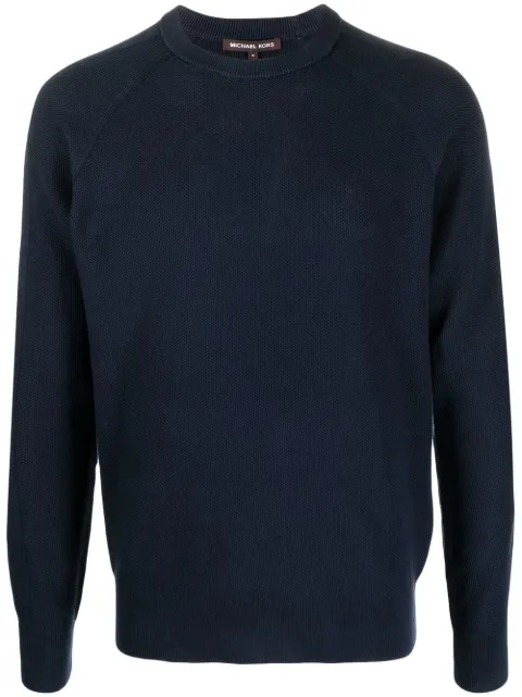 Michael Kors bird's eye crew-neck jumper Blue CR36074469