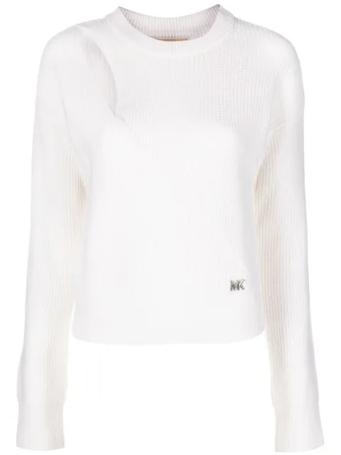 Michael Michael Kors cut-out detail sweater White MR360IYCSN