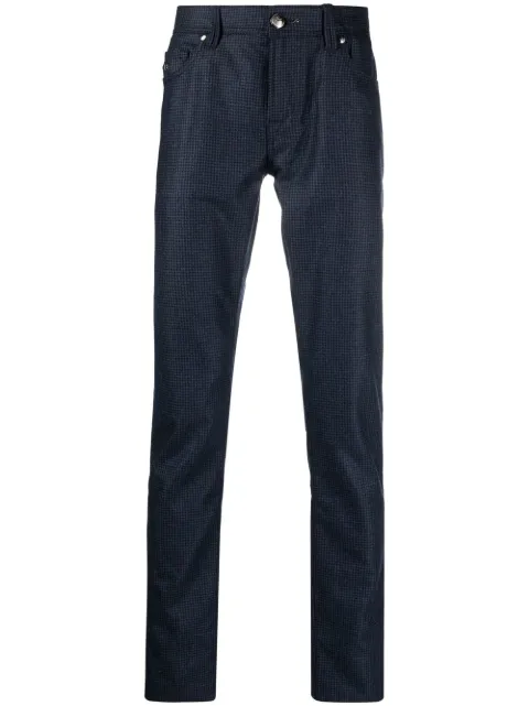 Sartoria Tramarossa checked straight-leg trousers Blue LEONARDOZIP