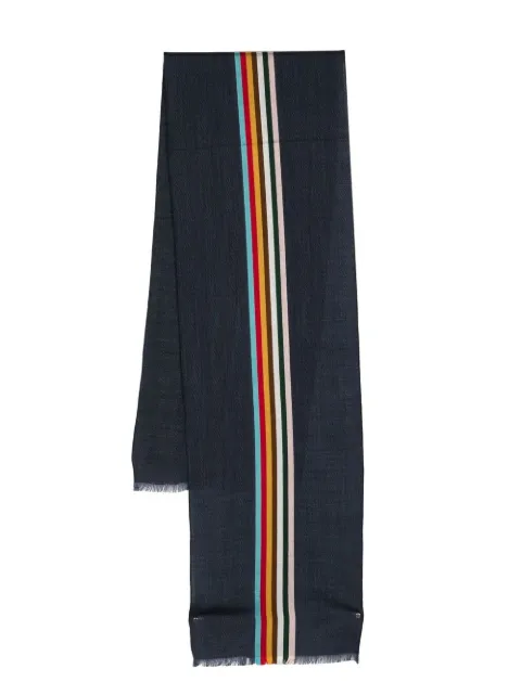Paul Smith logo-stripe scarf Blue M1A150CJ324