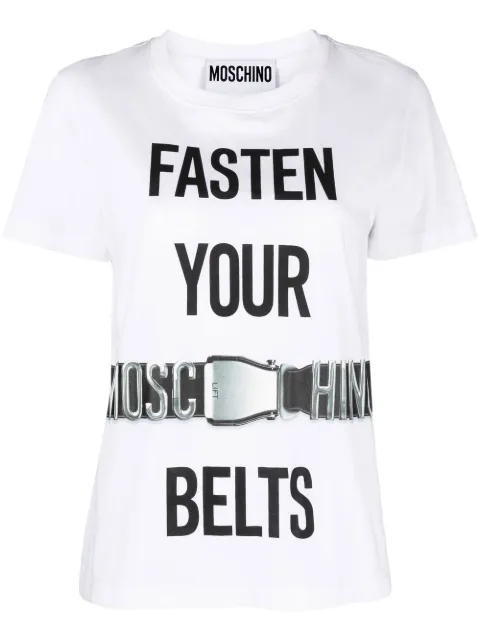 Moschino graphic-print T-shirt White A07110541