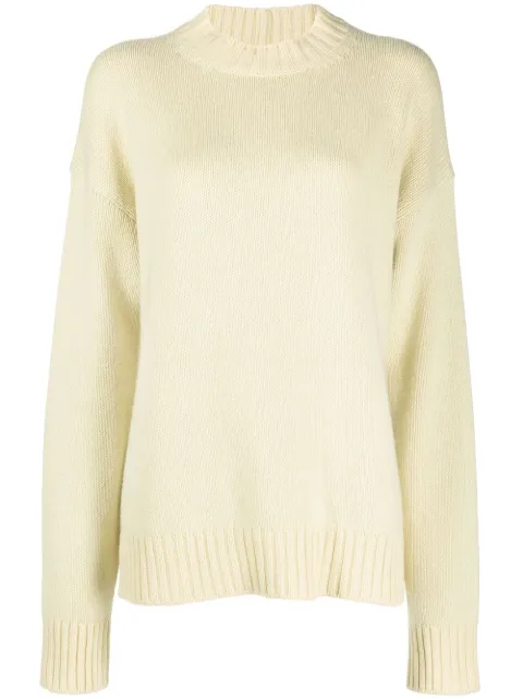 Jil Sander cashmere-cotton crewneck jumper Green J02GP0036J13203