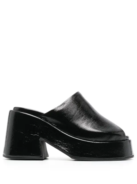 GANNI 95mm leather sandals Black S1949099