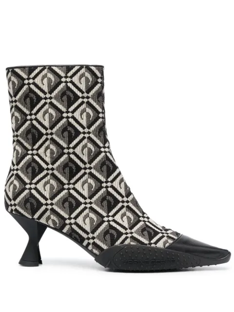 Marine Serre Moon Diamant ankle boots Black F057FW22W