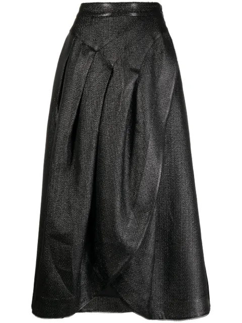 SHIATZY CHEN Genisis asymmetric wrap skirt Black 627402