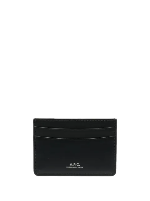 A.P.C. André embossed logo cardholder Black PXAWVH63028