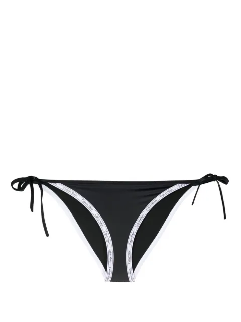 Calvin Klein logo-print strap bikini bottoms Black KW0KW01951