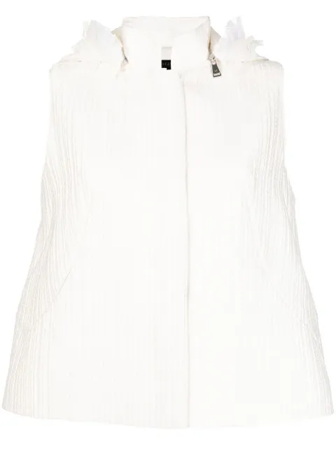 SHIATZY CHEN mulberry-silk hooded vest White 621564