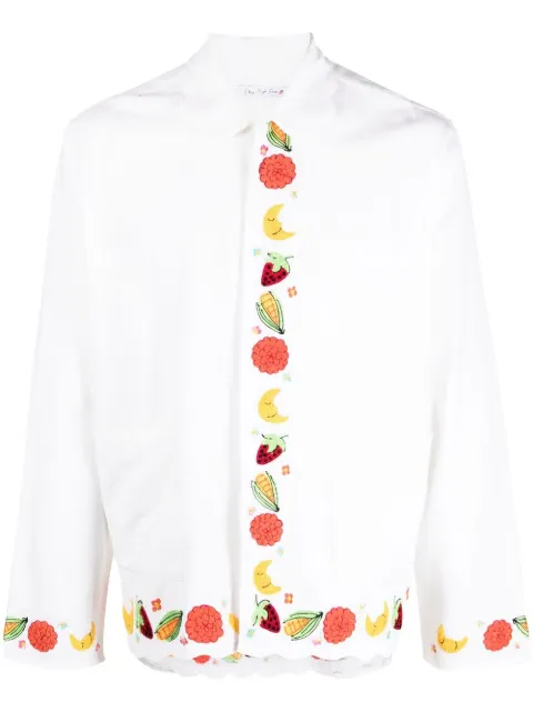 Sky High Farm Boticelli fruit-embroidered shirt White SHF02B003