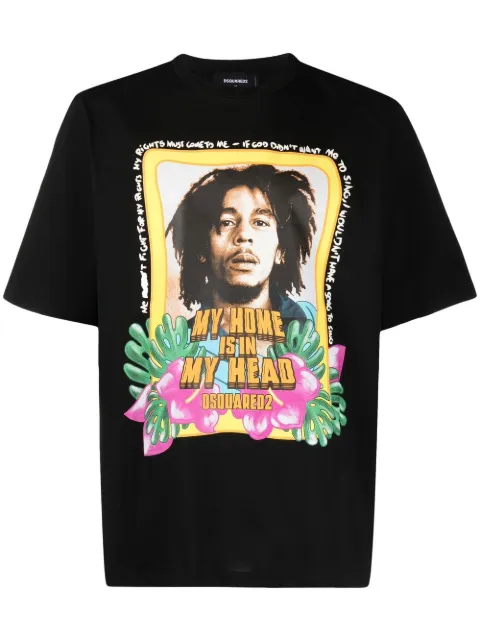 DSQUARED2 graphic-print crew-neck T-shirt Black S71GD1270S22427