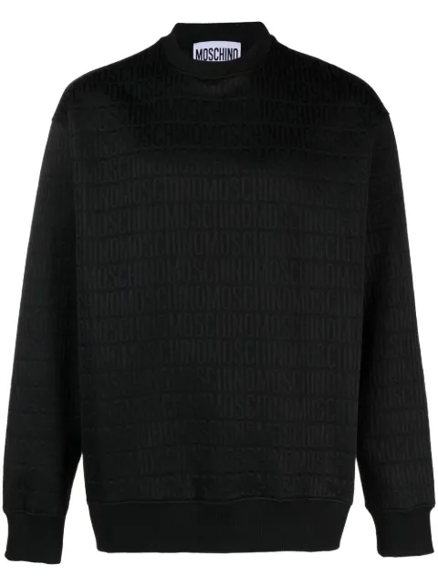 Moschino jacquard logo jumper Black A17012629