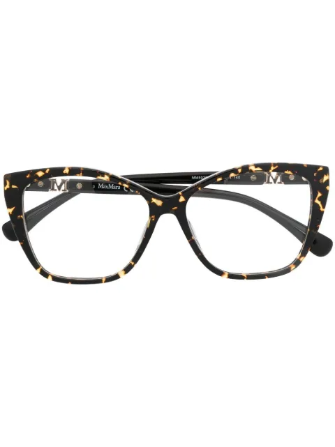 Max Mara Eyewear tortoiseshell square frame glasses Brown MM5036