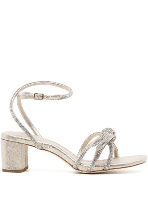 Loeffler Randall Leather Bow 60mm Sandals Gold MIKELSKR