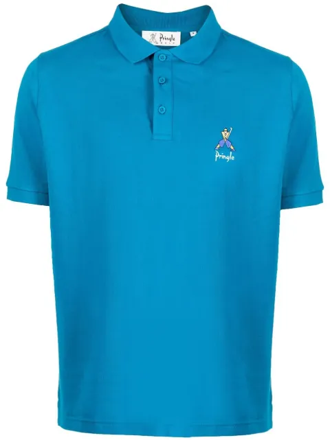 Pringle of Scotland Geometric George Golf polo shirt Blue UTJ022