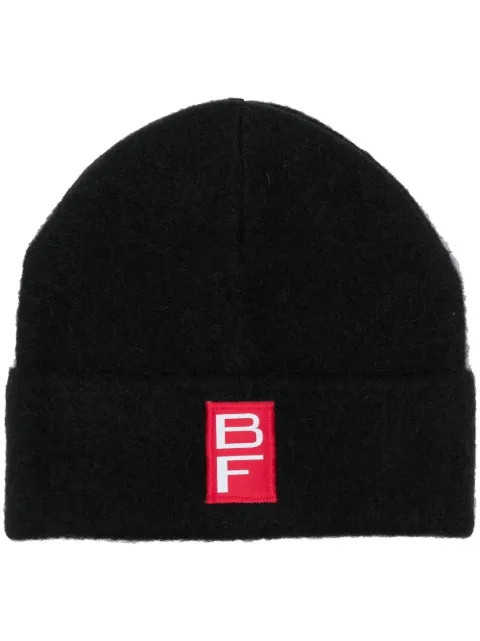 BY FAR logo patch beanie Black 21FWSLHBBLALPA