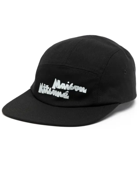 Maison Kitsuné logo-print cap Black JU06176WW0007