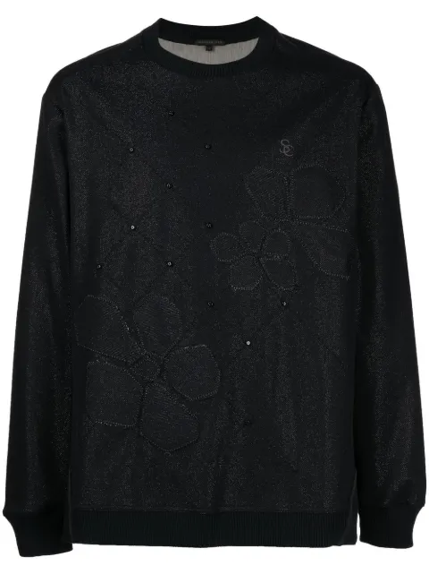 SHIATZY CHEN floral embroidered jumper Black 625291