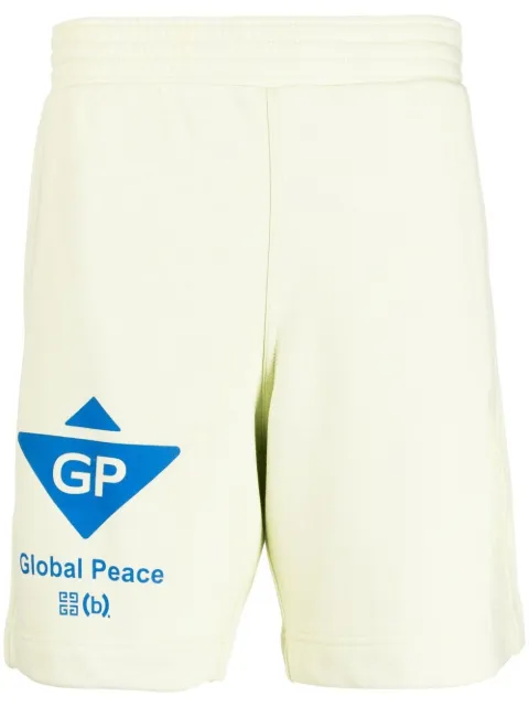 Givenchy x BSTROY graphic-print track shorts Green BM515J3Y9M