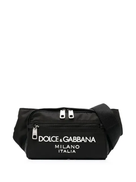 Dolce & Gabbana embossed-logo belt bag Black BM2218AG182