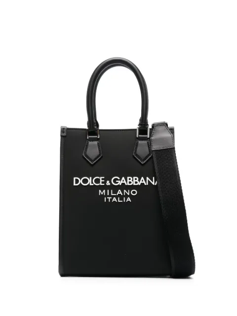 Dolce & Gabbana small raised-logo tote bag Black BM2123AG182
