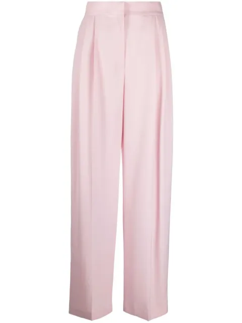 Alexander McQueen pleated high-waisted trousers Pink 705526QJAAC