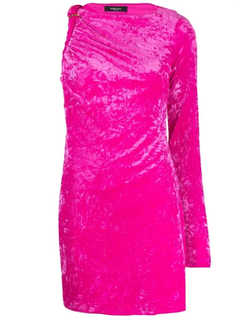 Versace rolled velvet minidress Pink 10086321A05908