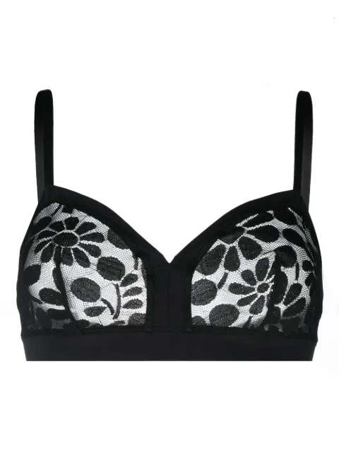 ERES Feminin wireless floral lace bra Black 609141001