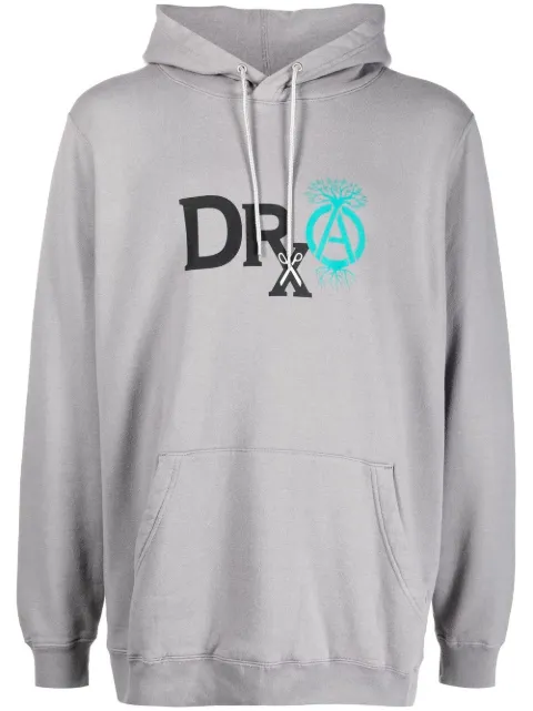 Neighborhood logo-print detail hoodie Grey 202UWDRNCSM01S
