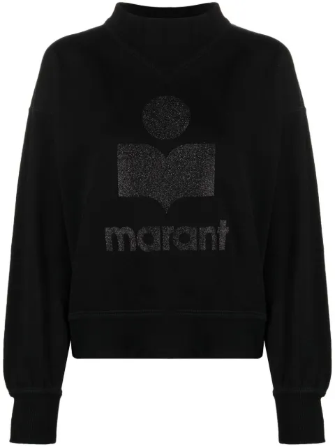 MARANT ÉTOILE Moby logo-print sweatshirt Black SW0003FAA1M77E