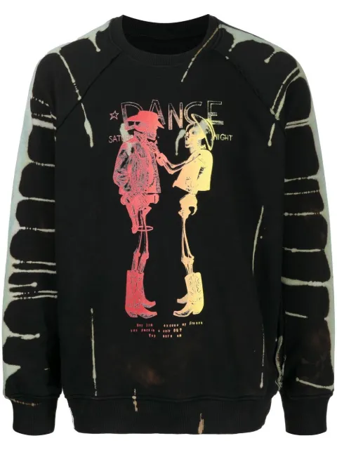 Stain Shade x Hiroshi Fujiwara skeleton-print sweatshirt Black 068
