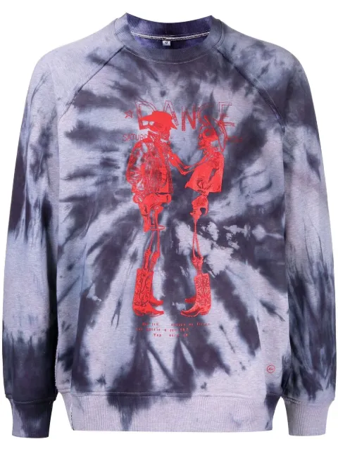 Stain Shade x Hiroshi Fujiwara tie-dye print sweatshirt Blue 065