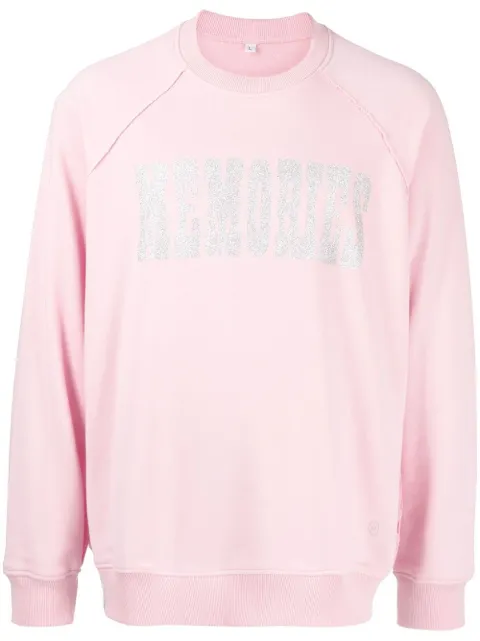Stain Shade x Hiroshi Fujiwara slogan-print sweatshirt Pink 063
