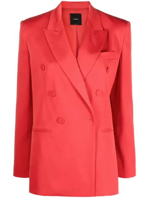 PINKO Envers satin blazer Red 100036A0GHR48