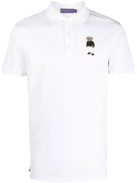 Ralph Lauren Purple Label Polo Bear motif polo shirt White 790906809002
