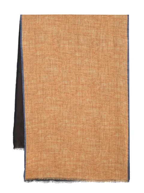 Dell'oglio two-tone frayed scarf Yellow VAIL35