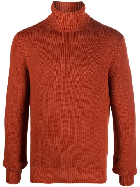 Dell'oglio roll-neck ribbed-knit jumper Orange DV1MLWSC5RV