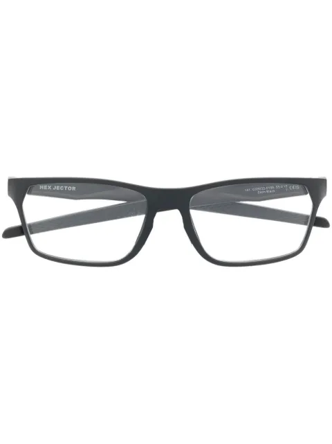 Oakley logo-plaque rectangle-frame glasses Black OX8032