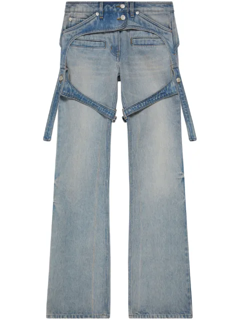 Courrèges racer denim trousers Blue 223DPA106DE0016