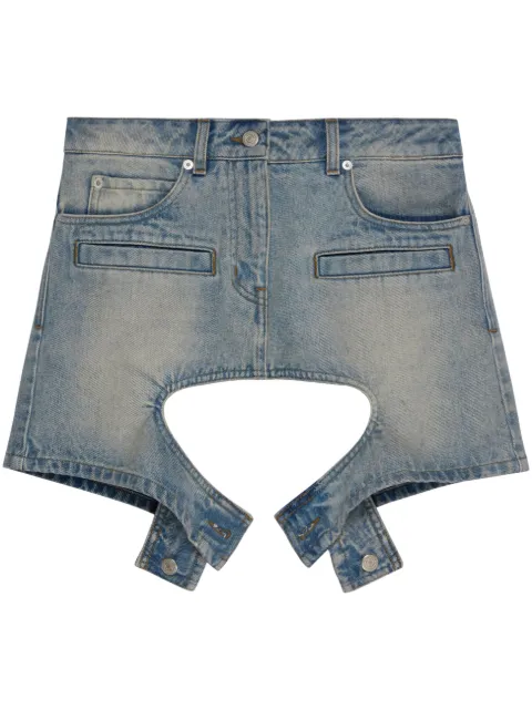 Courrèges cut-out denim miniskirt Blue 223DJU099DE0016
