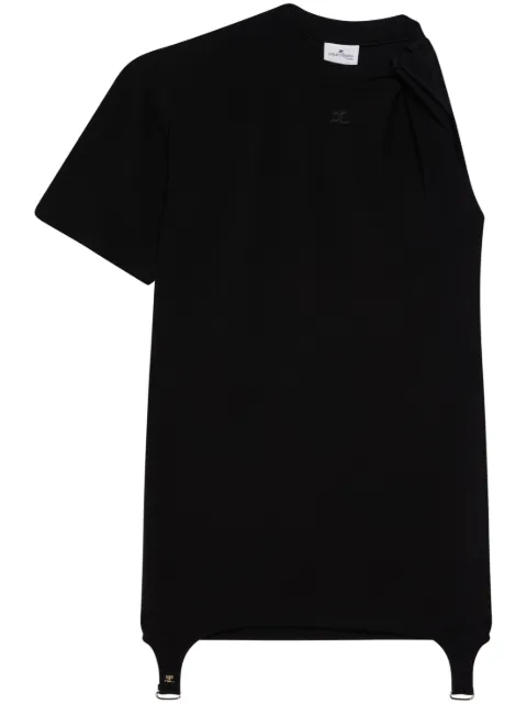 Courrèges asymmetric mini dress Black 223JRO199JS0066