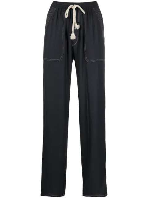 MARANT ÉTOILE Viamao silk trousers Black PA0025FBA1J58E